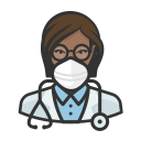 Black,Coronavirus,Doctor,Female,N-95 mask